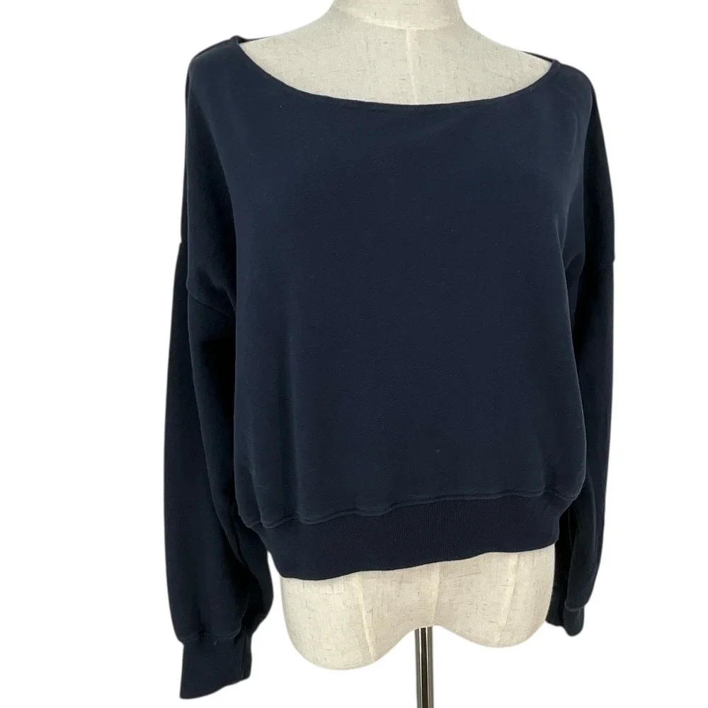 Hollister & Abercrombie Fitch Blue Sweatshirt Size S Cozy Fleece Lined - Picture 1 of 8